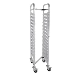 Tablettwagen Regalwagen CANTINA GN 1/1, Z-Form, für 15 Behälter oder 30 Tabletts