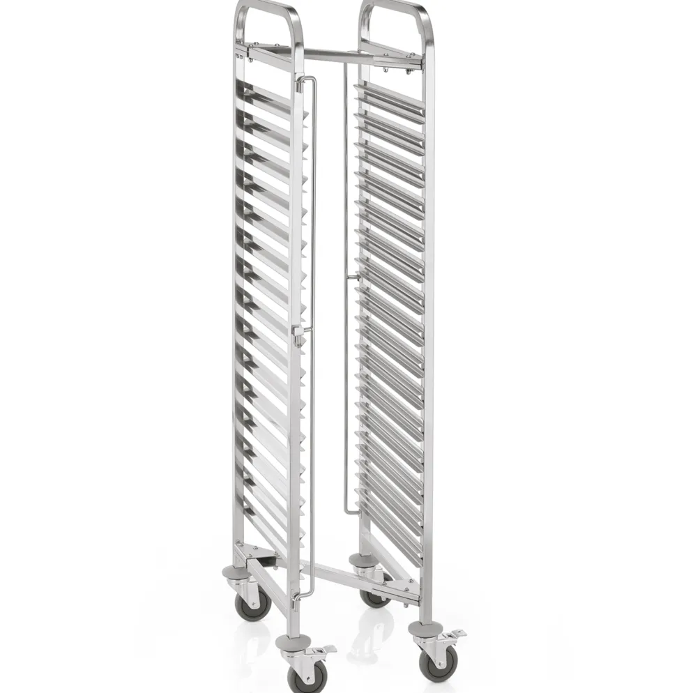 Tablettwagen Regalwagen CANTINA GN 1/1, Z-Form, für 15 Behälter oder 30 Tabletts