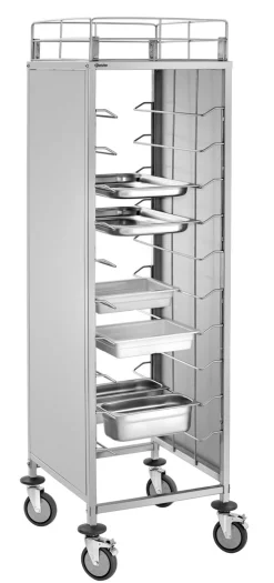 Tablettwagen Regalwagen 10GN1/1, 10 Einschübe für GN Behälter