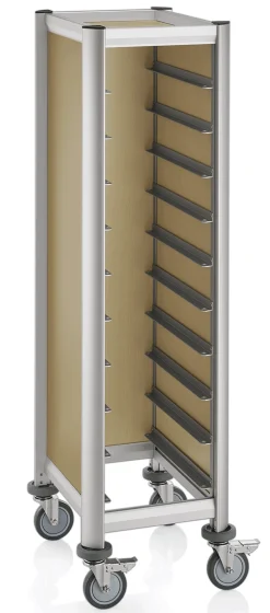 Tablettwagen SINGLE GN 1/1 MENSA, für 10 Tabletts, beige