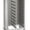 Tablettwagen SINGLE GN 1/1 MENSA, für 2x10 Tabletts, silber