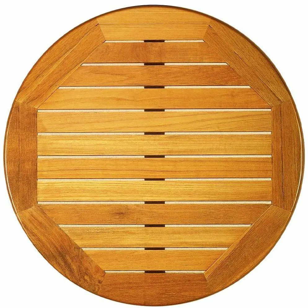 Teakholz Tischplatte PT, rund ø-50 cm
