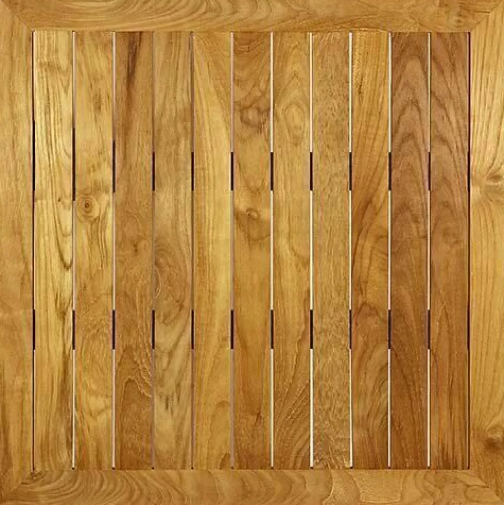 Teakholz Tischplatte PT, 70 x 70 cm