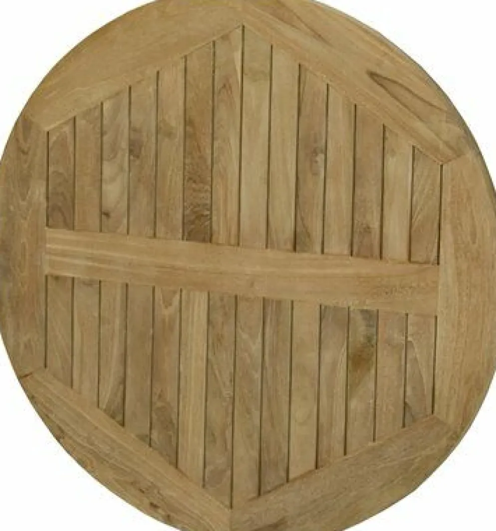 Teakholz Tischplatte rund, ø-80 cm