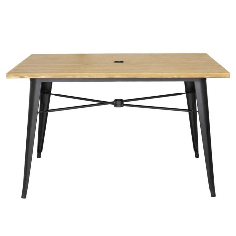 Terassentisch HOLLI-ST Bistro, Holzoptik hell, 120cm