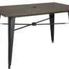 Terassentisch HOLLI-ST Bistro, Holzoptik dunkel, 120cm