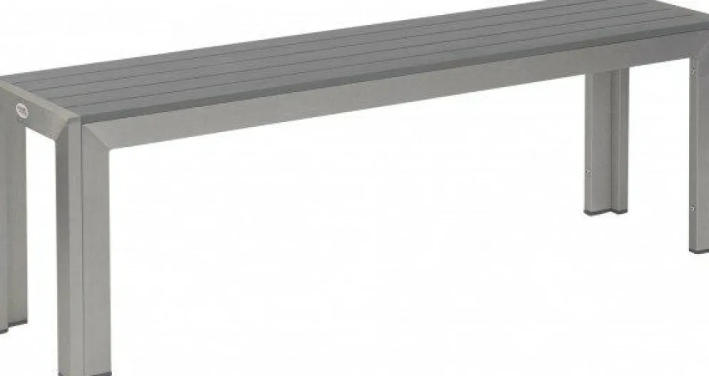 Terrassen Bank Torino grau, 140x35x46 cm