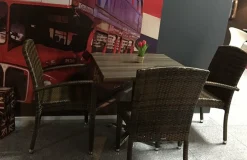 Terrassen Lounge-Sessel Favori burned, Armlehnen, stapelbar