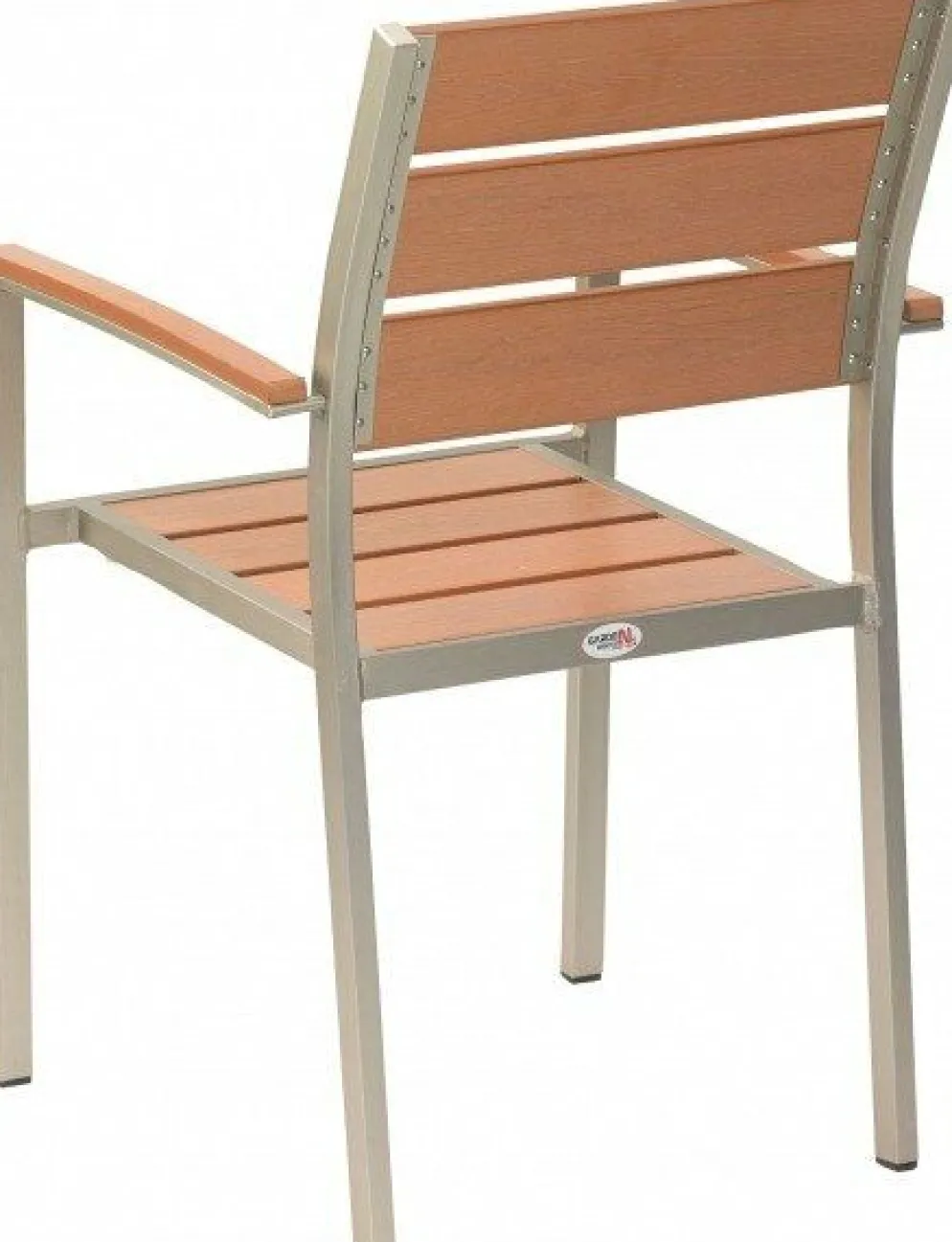 Terrassenstuhl Bari Teak mit Armlehne, stapelbar