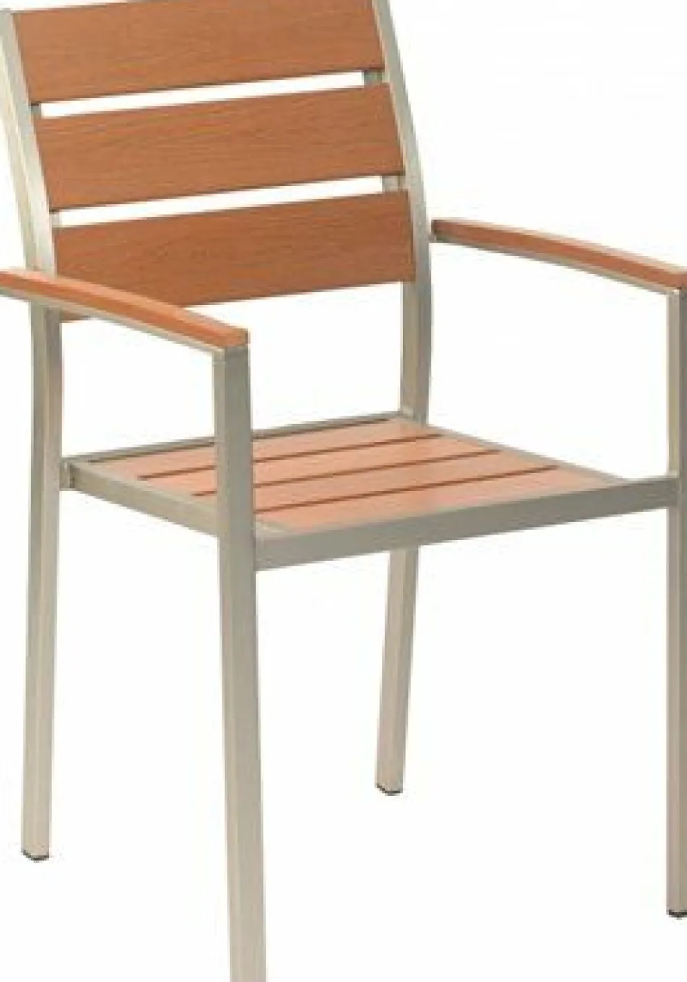 Terrassenstuhl Bari Teak mit Armlehne, stapelbar
