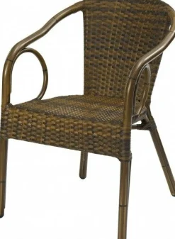 Terrassenstuhl Cerena 100, Burned-Wickelung in Bambus-Optik