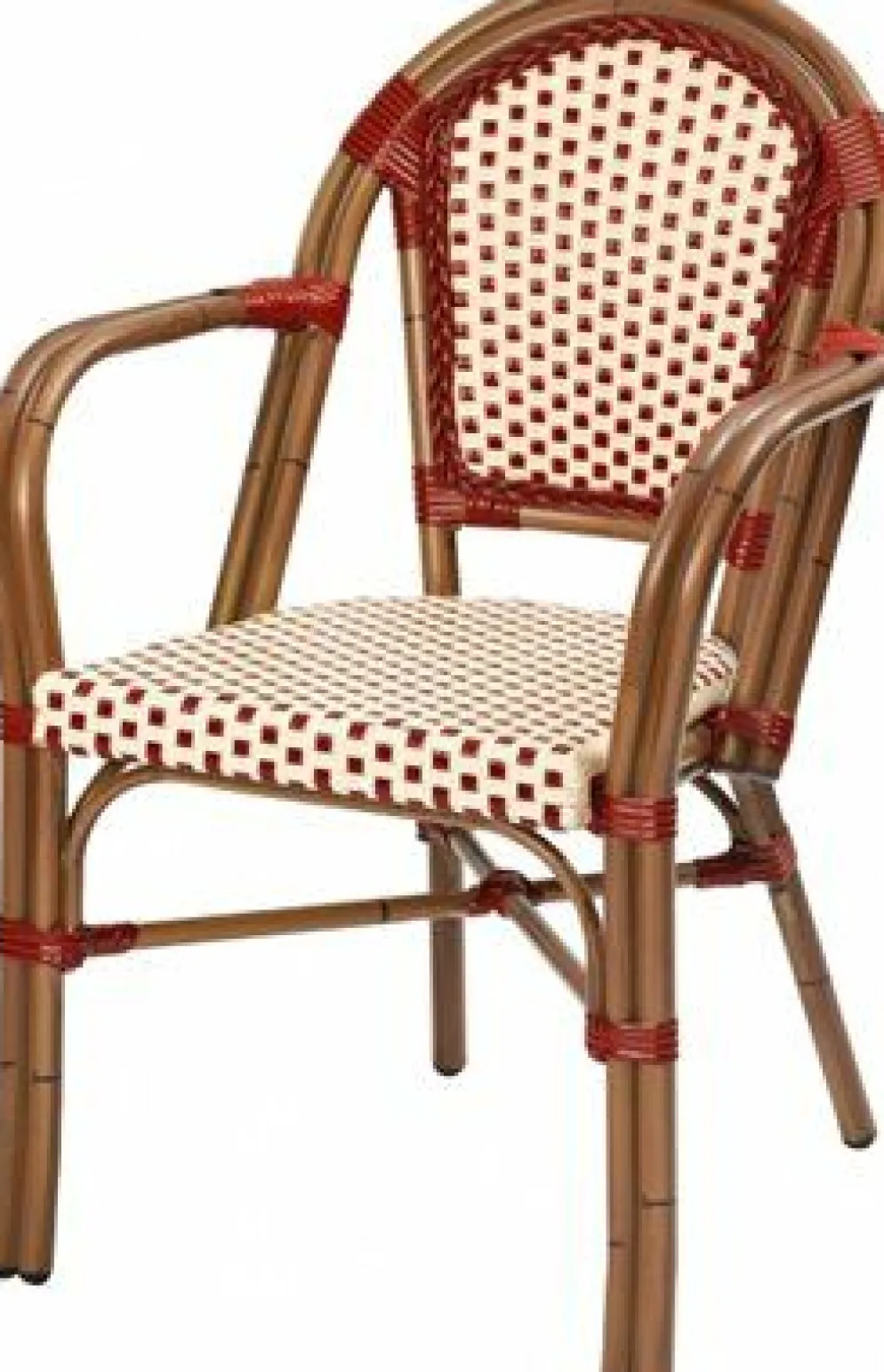 Terrassenstuhl classic 100 rot/beige, stapelbar