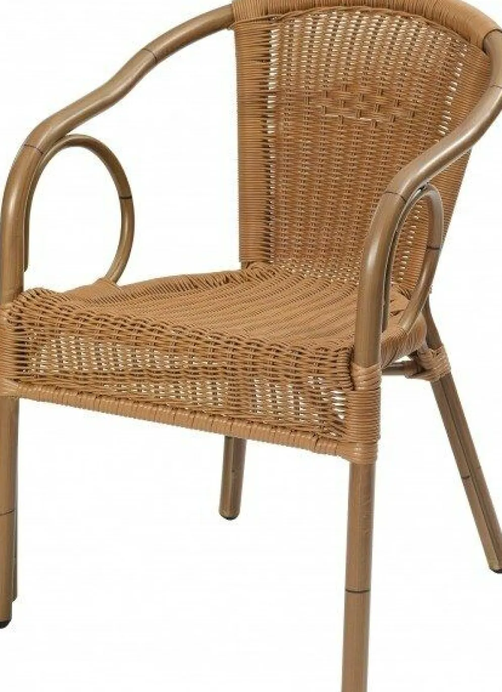 Terrassenstuhl Mainz mit Armlehnen, honey mit Drahtkern