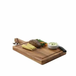 T&G Woodware Steakbrett Akazienholz mit Griff 42 x 23cm