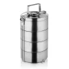 Thermoetagentransportbehälter mit 4 Speiseeinsätzen á 0,9 Liter, Edelstahl