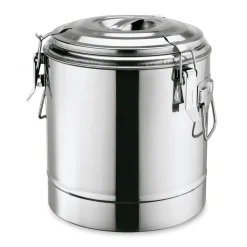 Thermospeisetransportbehälter, 35 Liter, Ø 40 cm, Chromnickelstahl