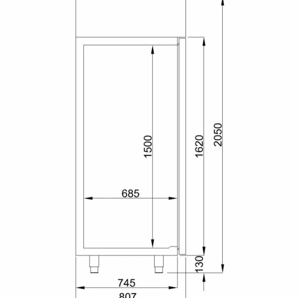 Tiefkühlschrank Edelstahl Energy Line 1400mm, 2/1 GN