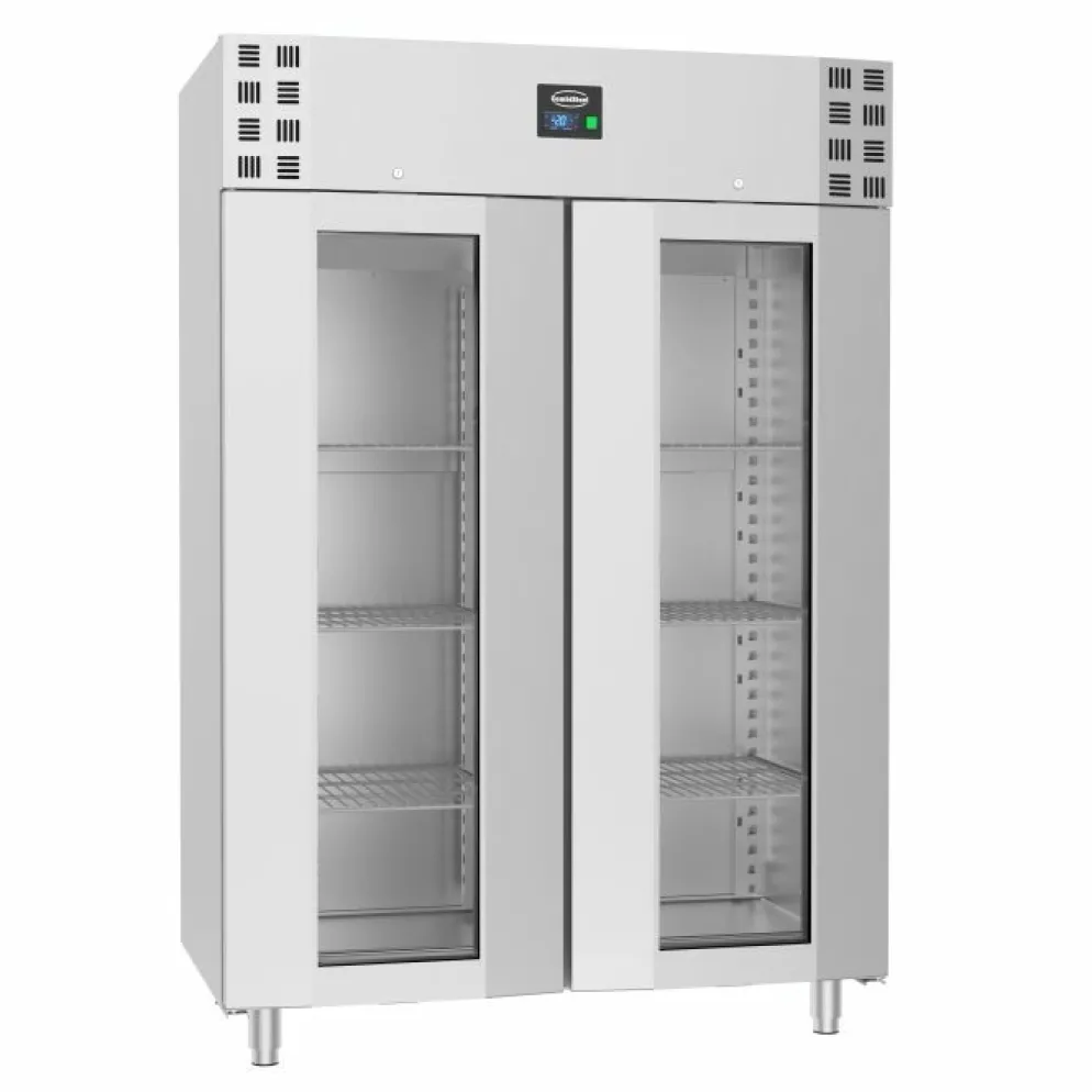 Tiefkühlschrank Edelstahl Glastüren Pro Line 1400 L