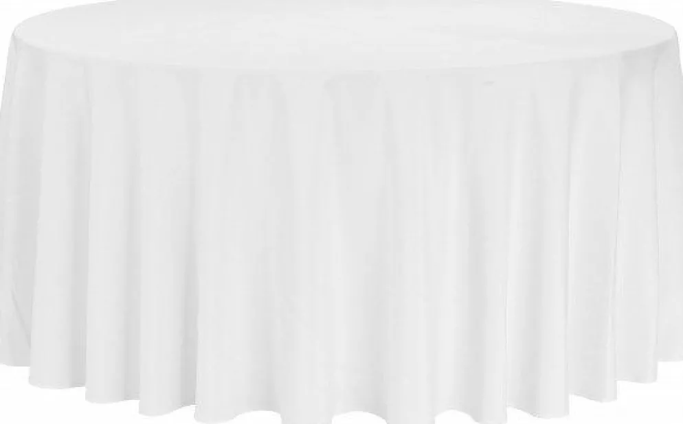 Tischdecke Lena für Banketttisch Ø-180cm rund, bodenlang Ø-322cm
