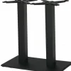 Tischgestell, Doppelsäule Gusseisen, Boden flach, für Platten bis 140x80cm
