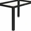 Tischgestell LINA für 120x80 cm Platten, Seagrassoptik schwarz