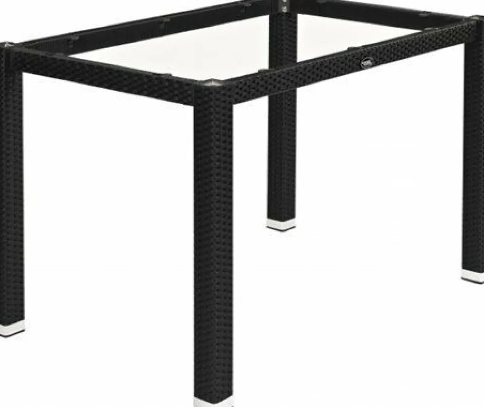 Tischgestell LINA für 120x80 cm Platten, Seagrassoptik schwarz