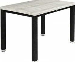 Tischgestell LINA für 120x80 cm Platten, Seagrassoptik schwarz