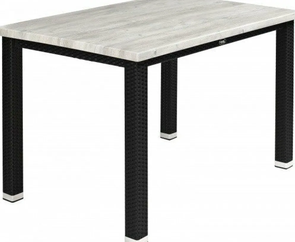 Tischgestell LINA für 120x80 cm Platten, Seagrassoptik schwarz
