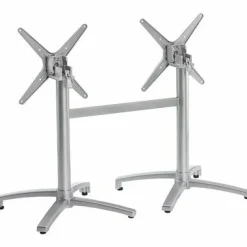 Tischgestell Nessi für Platten bis 120x80 cm Silber