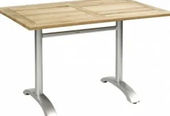 Tischgestell Nina-Double für Platten bis 120x80 cm, silber