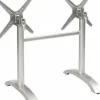 Tischgestell Nina-Double für Platten bis 120x80 cm, silber, Klappvorrichtung
