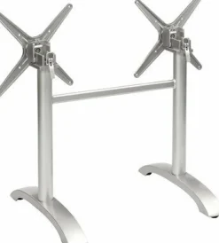Tischgestell Nina-Double für Platten bis 120x80 cm, silber, Klappvorrichtung