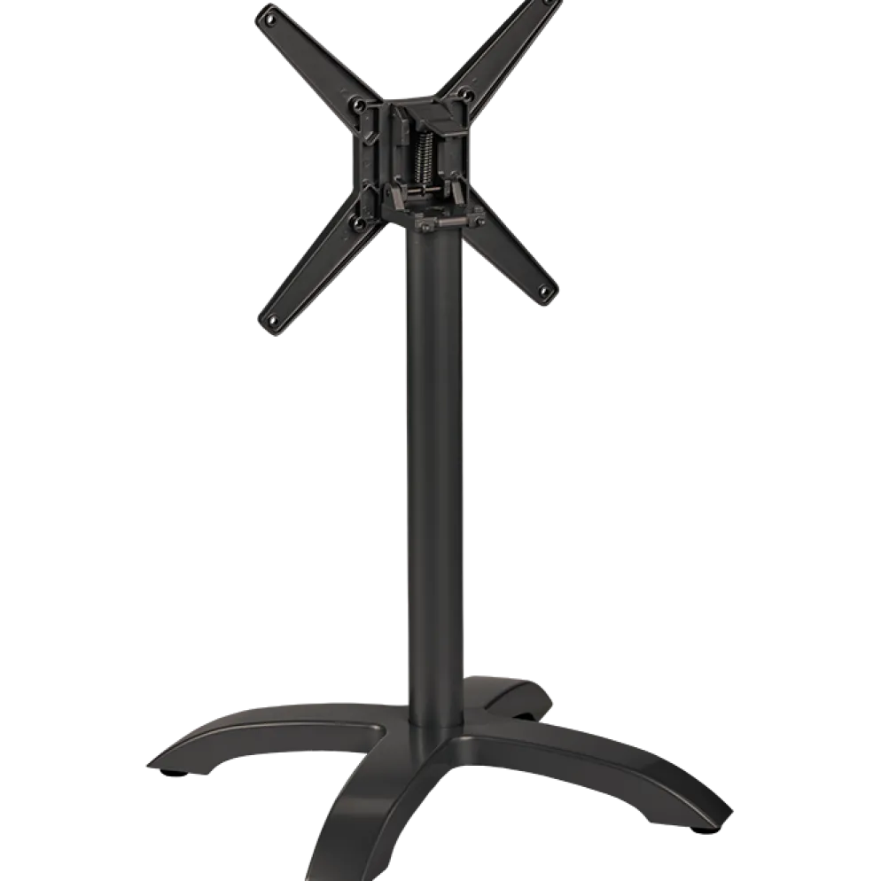 Tischgestell Nina für Platten bis 80x80 cm, schwarz, klappbar