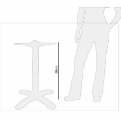 Tischgestell PRIMERO Aluminium für Tischplatten bis Ø60cm