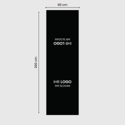 Tischläufer VTS-300 Schwarz mit Logo, 200x60cm