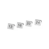 Tischnummernschild Set 13-24, 5 x 5 x 5,5 cm, 12-teilig, Chromnickelstahl