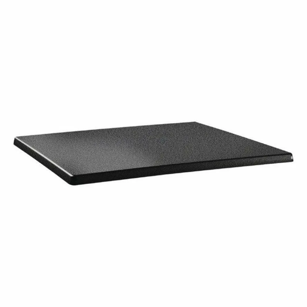Topalit Tischplatte Classic Line eckig Anthrazit 120x80 cm
