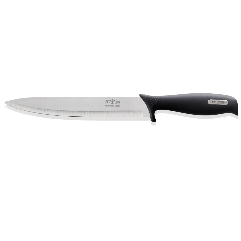 Tranchiermesser LET´S COOK Knife, 31,5 cm, Edelstahl, Gummi