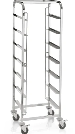Transportwagen für Spülmaschinenkörbe Breite 560 mm mit 7 Schienen