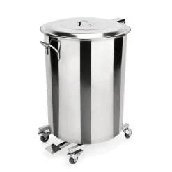 Tretabfallbehälter mit 4 schwenkbaren Rollen, 90 ltr., Ø 44 cm