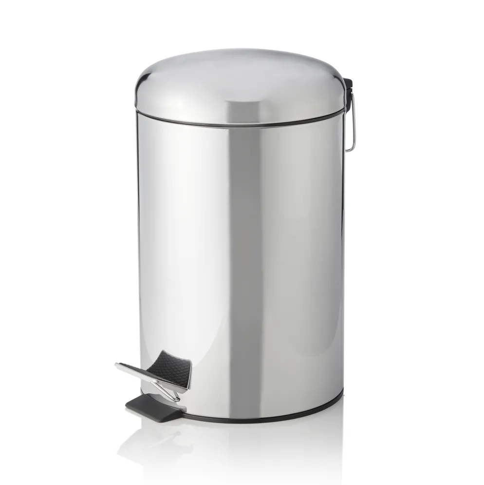 Treteimer mit Kunststoffeinsatz, Ø 25 cm, 12 Liter, Edelstahl