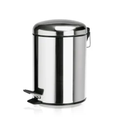 Treteimer mit Kunststoffeinsatz, Ø 20 cm, 5 Liter, Edelstahl