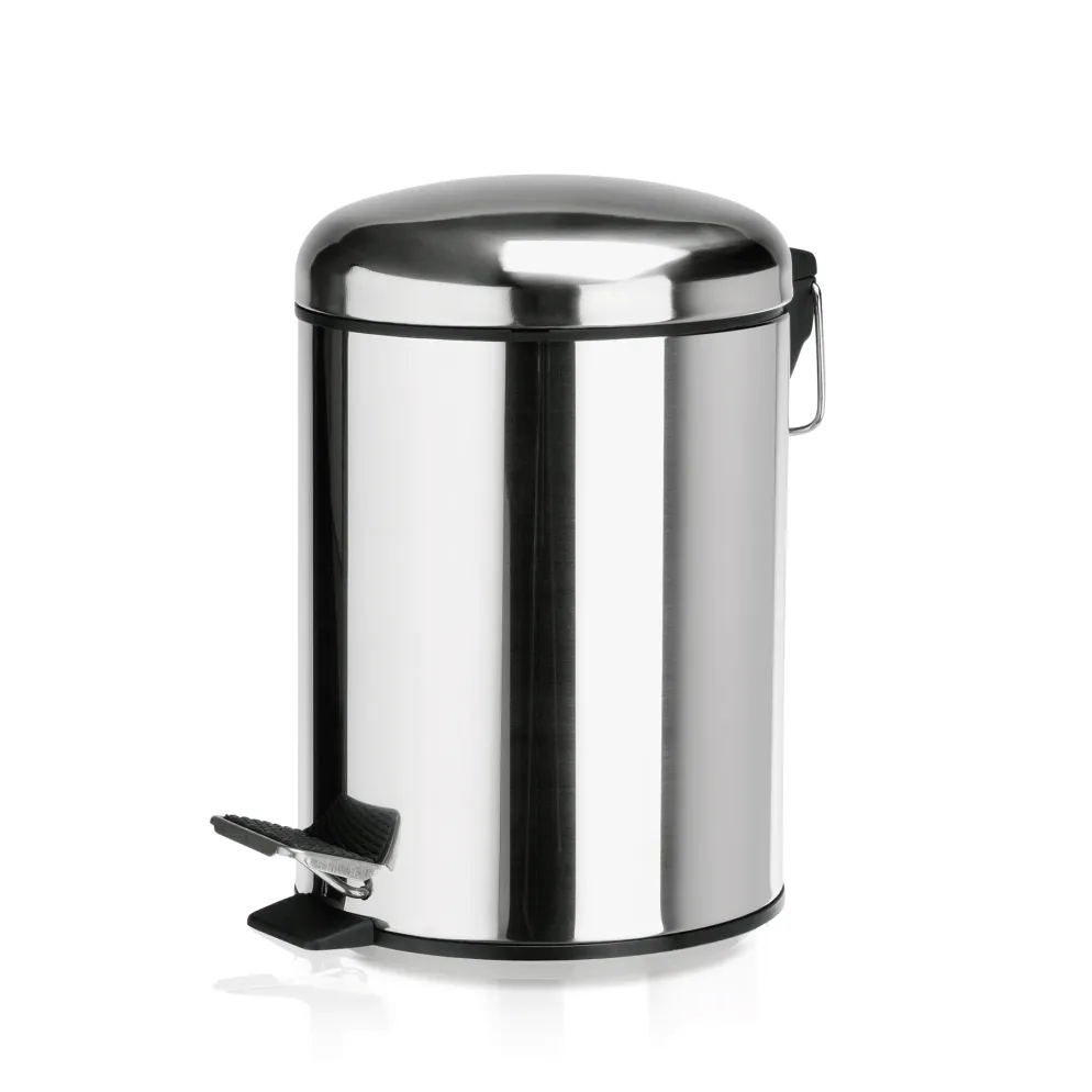 Treteimer mit Kunststoffeinsatz, Ø 20 cm, 5 Liter, Edelstahl