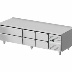 Unterbaukühltisch Edelstahl 6 Schubladen GN1/1 & GN2/1, 2000 mm