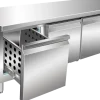 Unterbaukühltisch UKT 311 mit 3 Schubladen, CNS Edelstahl, 1795 mm, 0,155 kW