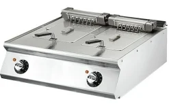 VIRTUS Elektro-Fritteuse, Tischmodell 2x 10L, 800x730mm, 18 kW , 400V