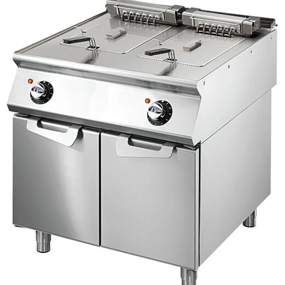 VIRTUS Elektro-Fritteuse, 2x 10 Liter, Breite 800mm, Tiefe 730mm, 18 kW , 400V