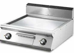 VIRTUS Elektro-Grillplatte, glatte verchromte Platte, Breite 800mm, 10.8 kW, 400V