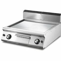 VIRTUS Gas-Grillplatte, glatte Platte, Breite 800mm, Tiefe 730mm, kW 12