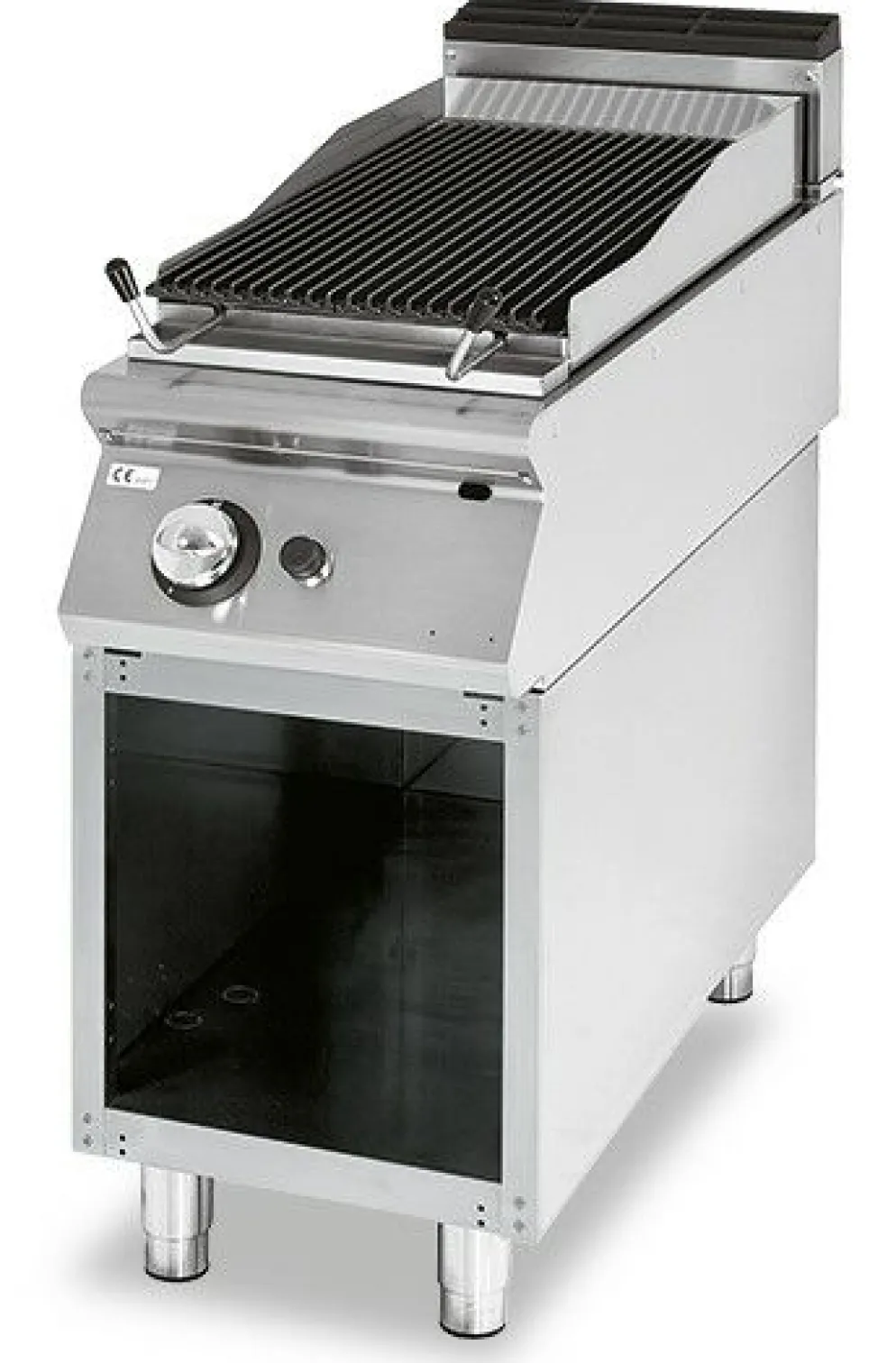 VIRTUS Gas-Lavasteingrill, Breite 400mm, 1 Heizzone, 7,5kW